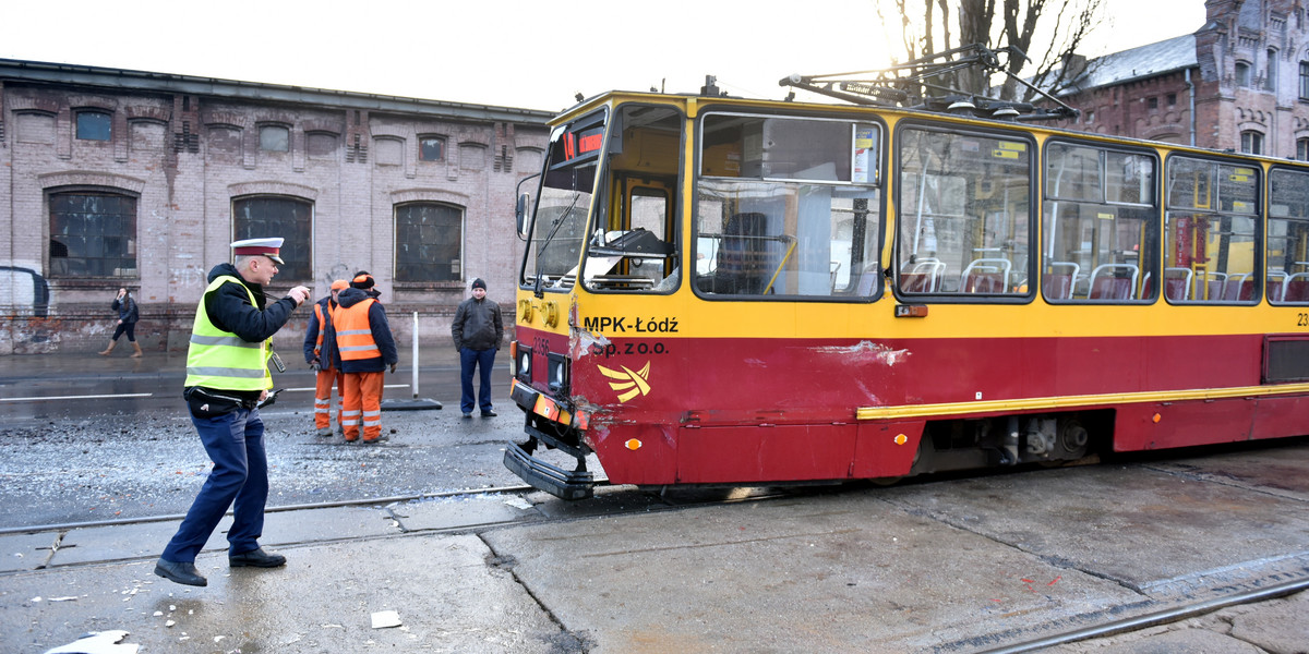 Wypadek tramwaju w Łodzi