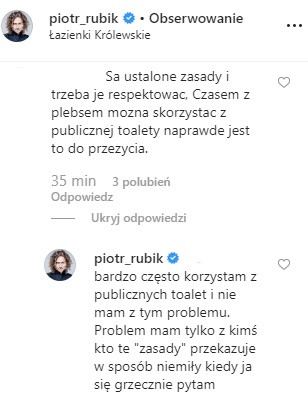 Piotr Rubik na Instagramie