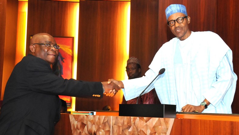 President Buhari and acting CJN Onnoghen
