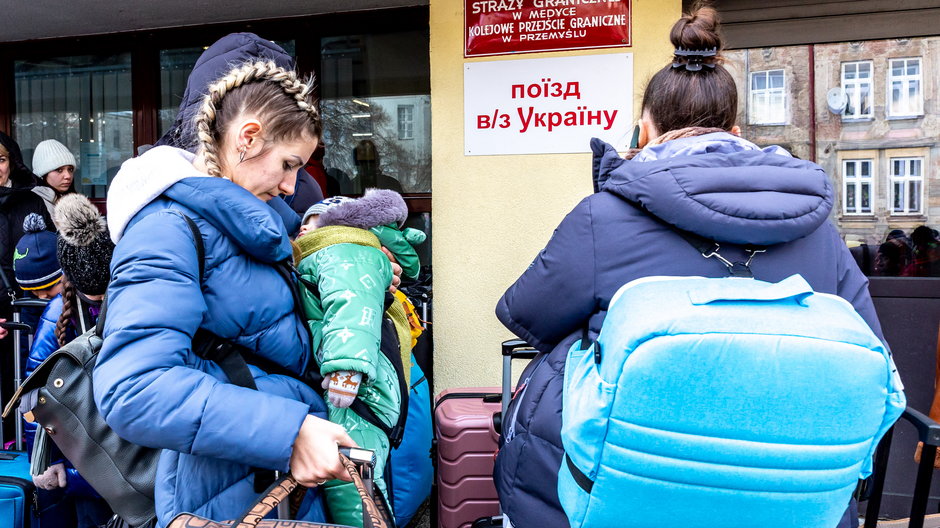 Uchodźczynie z Ukrainy w Przemyślu, Polska, grudzień 2022 r.