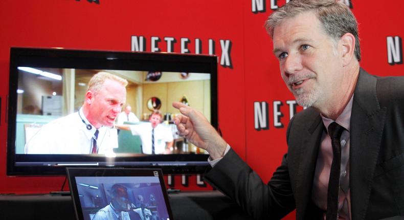 Netflix's Chief Executive Officer Reed Hastings speaks during an interview with Reuters in Buenos Aires September 7, 2011.