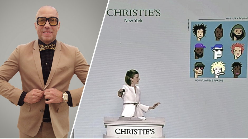 Na aukcji Christie's w Nowym Jorku, cyfrowy obraz NFT CryptoPunks sprzedano za 17 mln dol.