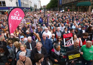 Antirasistički protest u Belfastu 13. juna