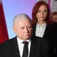 Prezes PiS Jaroslaw Kaczyński i szefowa Kancelarii Sejmu Agnieszka Kaczmarska 