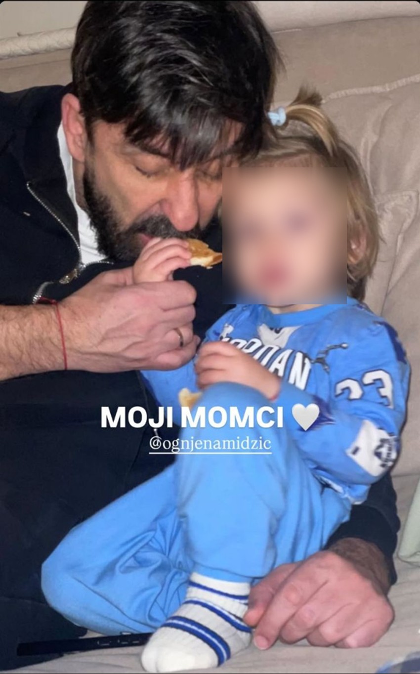 Ognjen Amidžić sa sinom Perunom