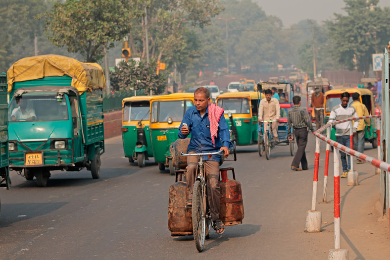 Tuk tuk w Delhi