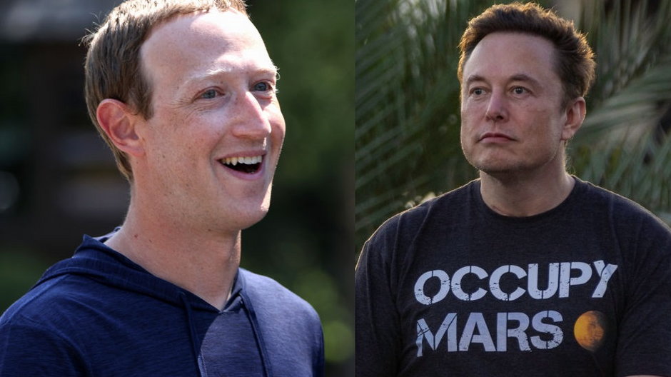 Od lewej: Mark Zuckerberg, Elon Musk. 