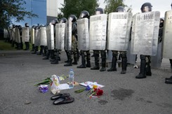 Protesty na Białorusi. Mężczyzna podpalił się w centrum Mińska