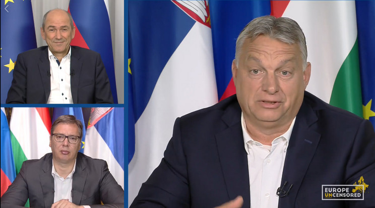 Janza, balra fent, Vucic, balra lent és Orbán Viktor Európa jövőjét vitatta meg 