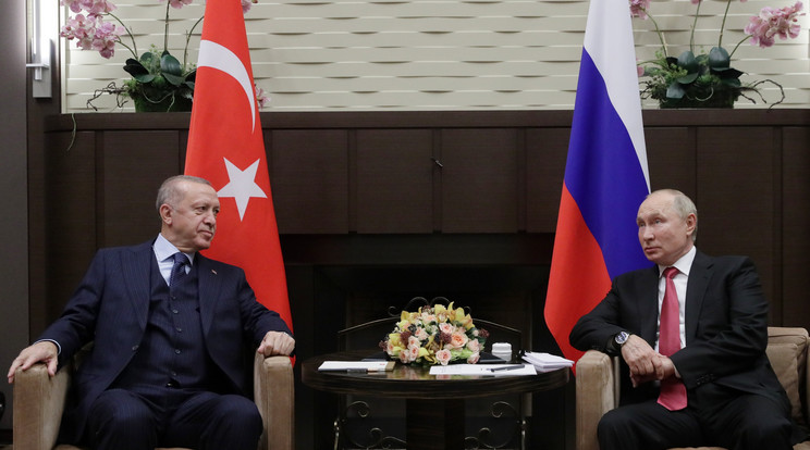 Vlagyimir Putyin és Recep Tayyip Erdogan megbeszélése Szocsiban tavaly szeptemberben / Fotó: MTI EPA