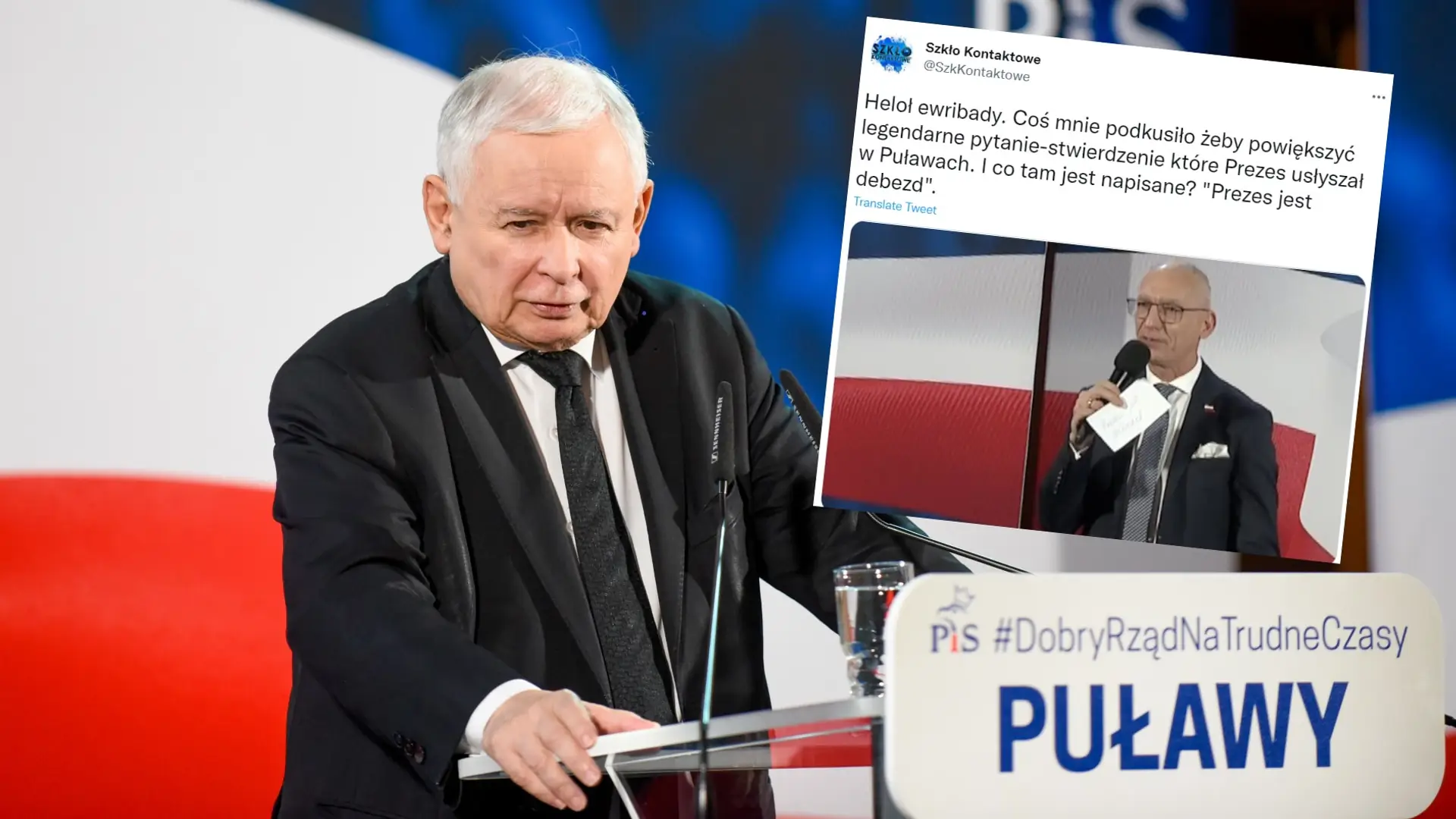 Co było napisane na karteczce do Kaczyńskiego? Jest zdjęcie. "Coś mnie podkusiło, by powiększyć"