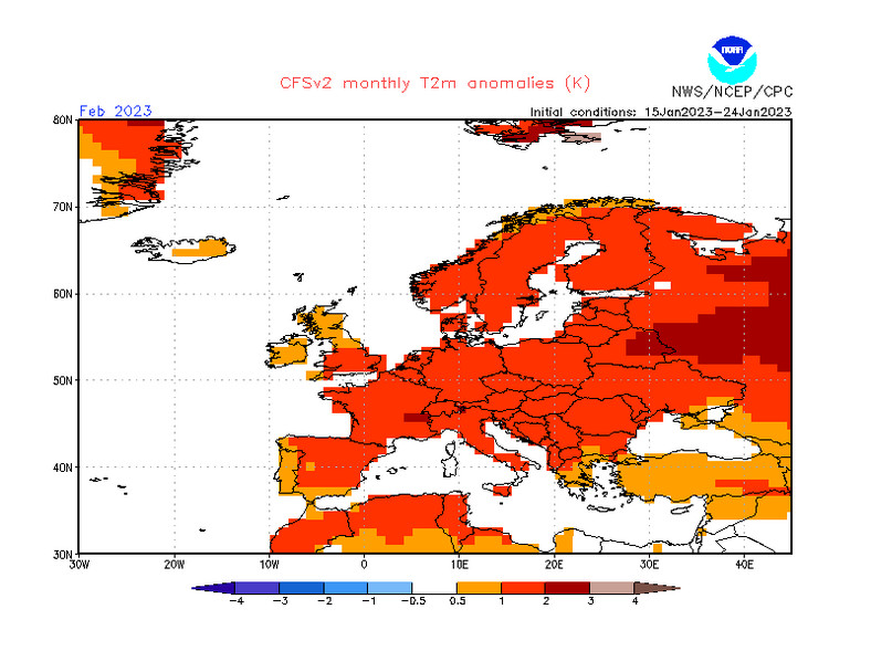 Prognozy wskazują na bardzo ciepły luty w Europie