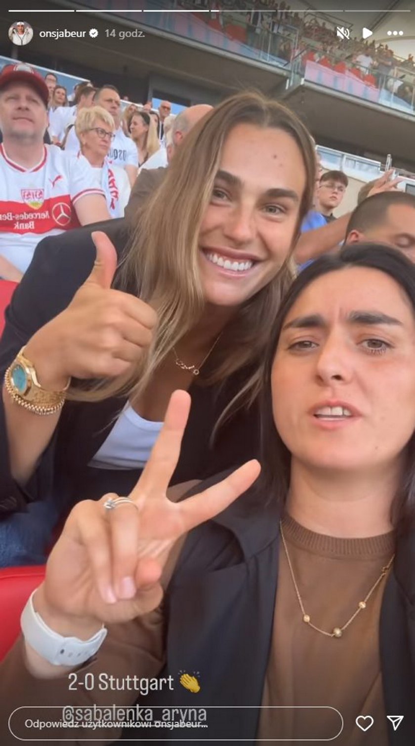 Aryna Sabalenka i Ons Jabeur oklaskiwały zwycięstwo VfB Stuttgart.