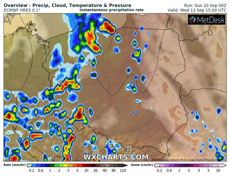 W środę od zachodu wkroczy chłodny front atmosferyczny