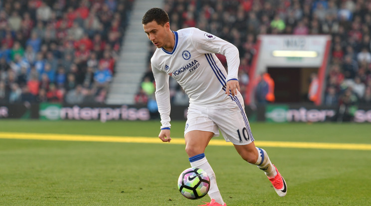 Eden Hazard jól érezte magát Budapesten/Fotó: AFP