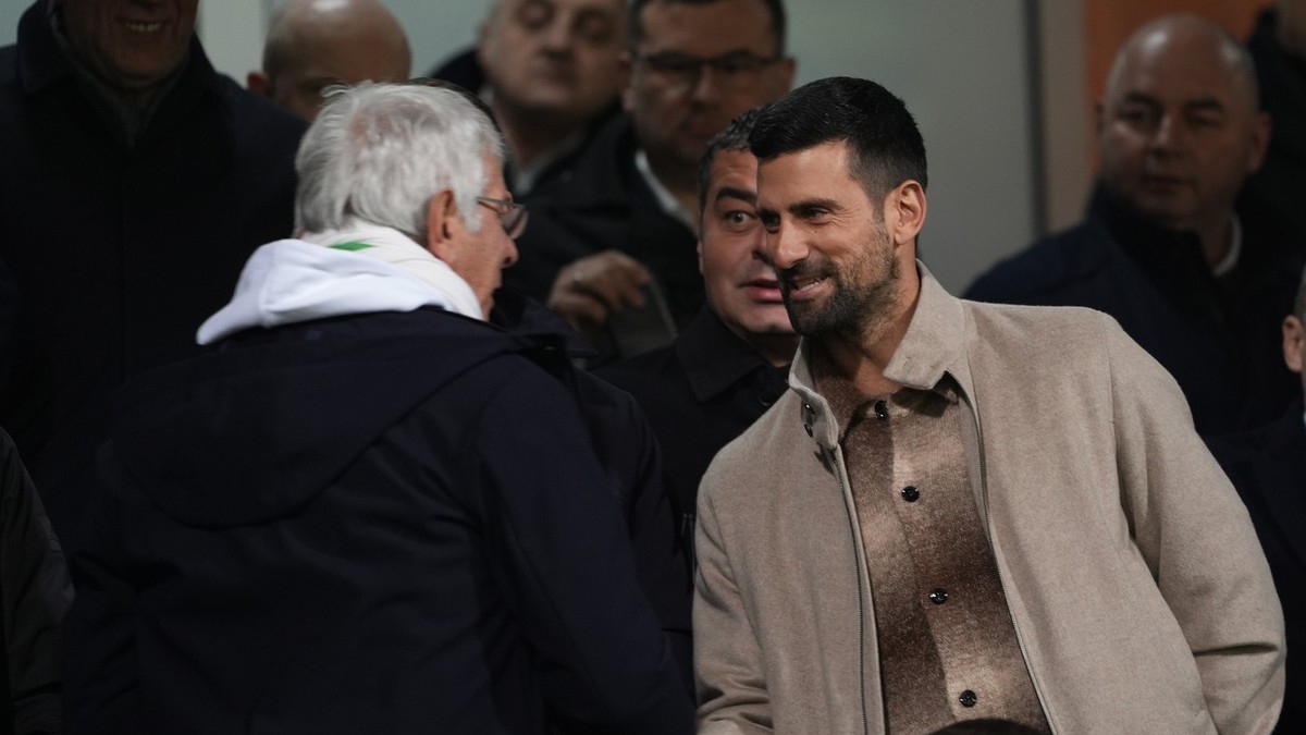 Novak Đoković na utakmici BiH - Italija