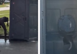 Muškarac upao u mobilni WC