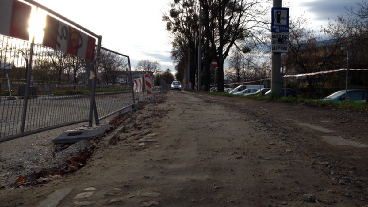 Nadal nie wiadomo kiedy zakończy się remont ulicy Przyjaźni we Wrocławiu. Roboty stoją niemalże w miejscu, bo w mieście ciągle czekają na decyzję o wycince drzew. Bez tego pozwolenia nie sposób modernizować torów tramwajowych.