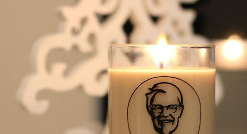 Scented candle that smells like fried chicken.