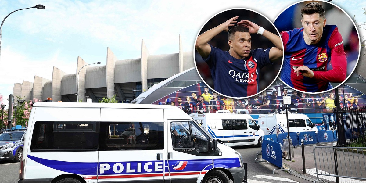 Wielka mobilizacja służb bezpieczeństwa przed meczem PSG z Barcelona. 