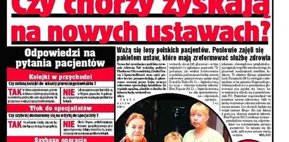 Co chorzy zyskają na nowych ustawach