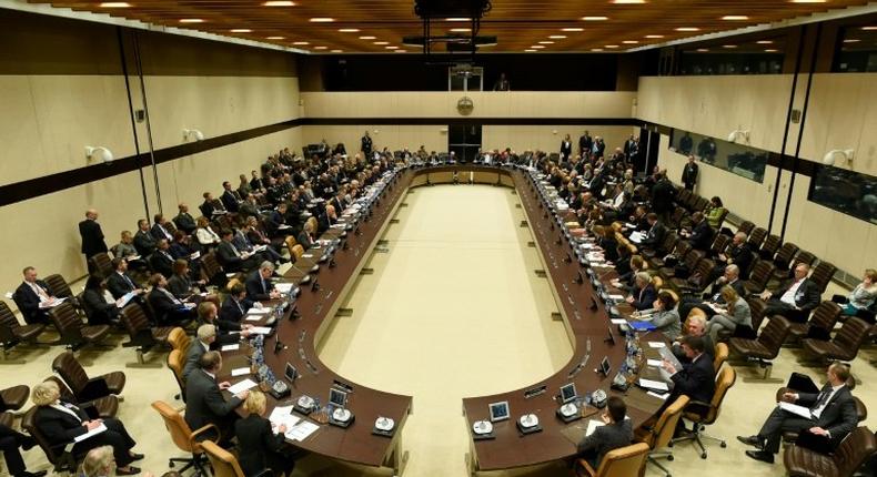 NATO Foreign ministers meet at NATO's existing headquarters in Brussels on December 7, 2016