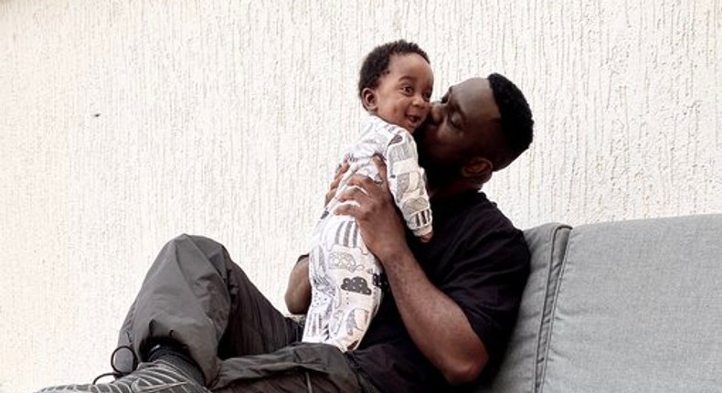 Sarkodie and son