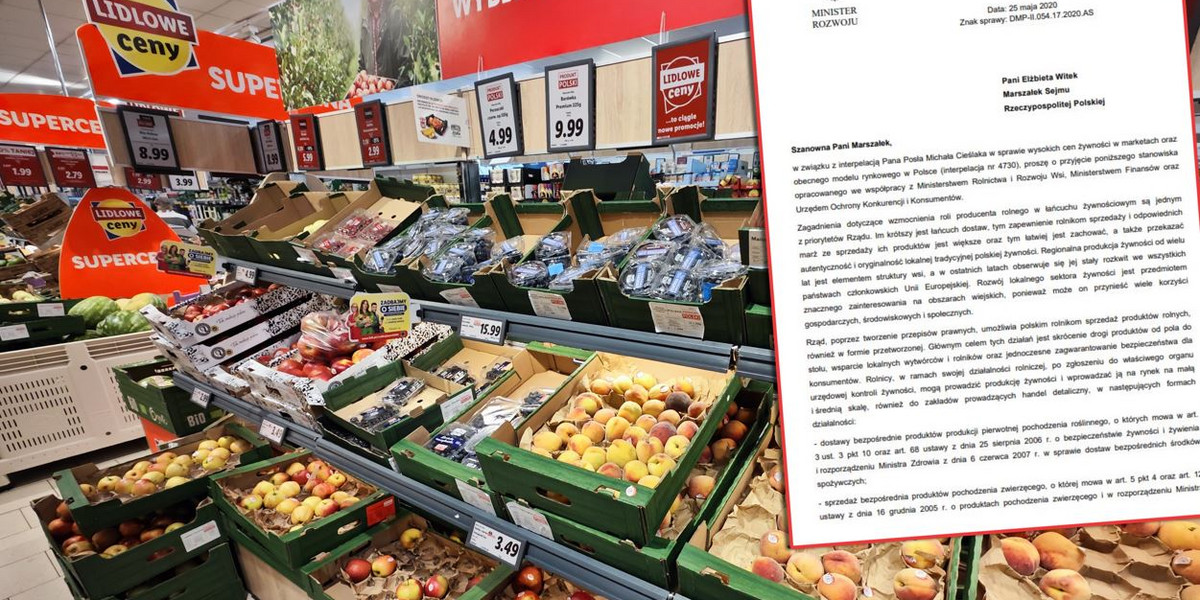 Okazuje się, że rząd już tłumaczył, czemu nie zmusza sklepów do sprzedawania polskiej żywności.