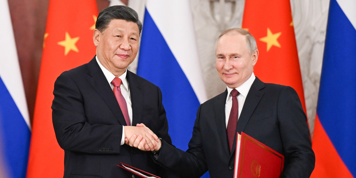 Xi Jinping i Władimir Putin w marcu 2023 r.
