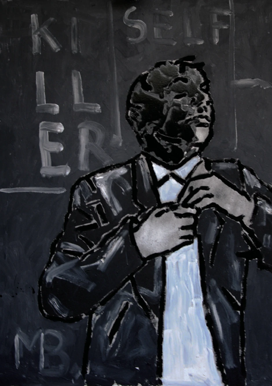 Self Killer, 2016, ulje-pigment na platnu, 100x70