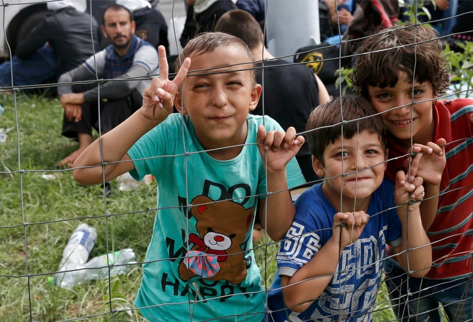 Izbeglička deca u kampu kod Reskea