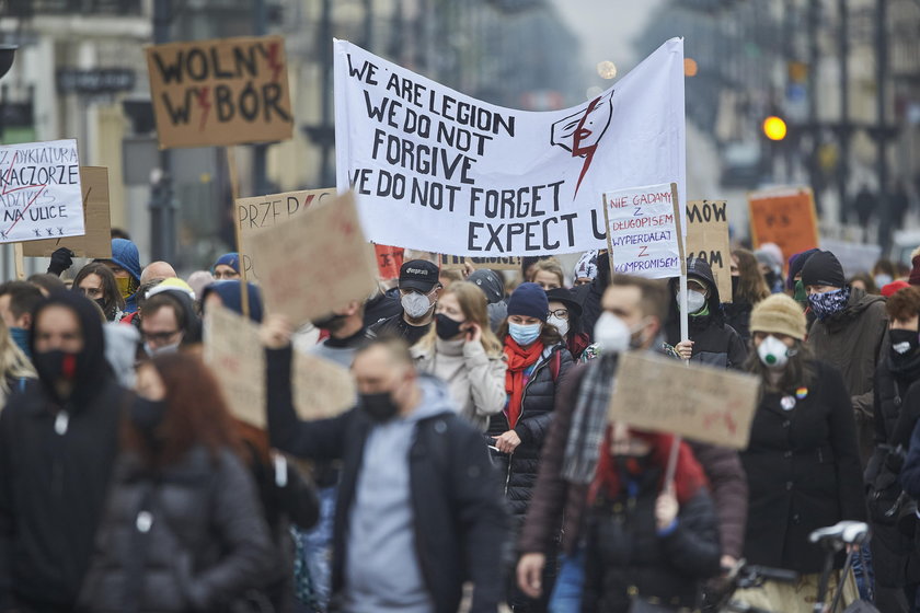 Protest w Łodzi