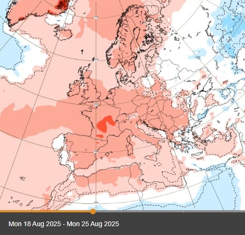 Vremenske prilike od 18. do 25 avgusta.