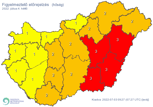 Hatalmas hőség lehet hétfőn az országban / Fotó: met.hu