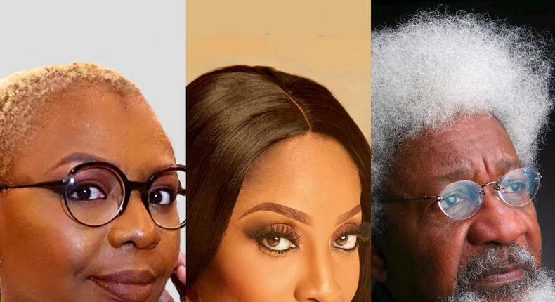 Lola Shoneyin, Mo Abudu and Wole Soyinka [Netflix]