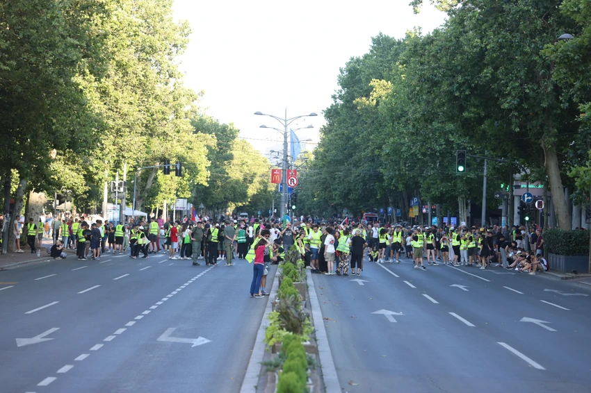 Studenti u blokadi na Bulevaru kralja Aleksandra