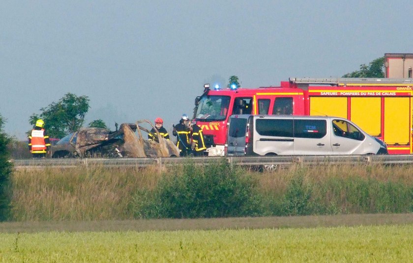 Wypadek z udziałem polskiego samochodu we Francji