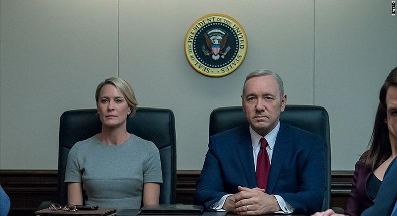 Robin Wright and Kevin Spacey in House of Cards 