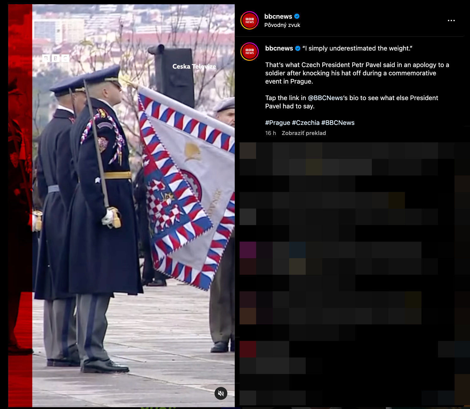 Malý trapas českého prezidenta si všimla aj BBC.
