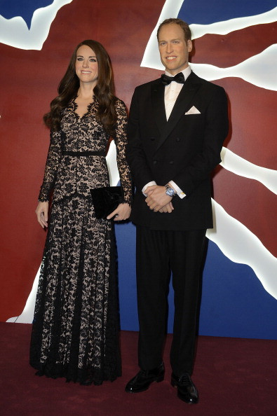 Woskowe figury księżnej Catherine i księcia Williama / fot. Getty Images