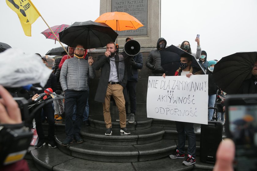 Protest branży fitness w Warszawie