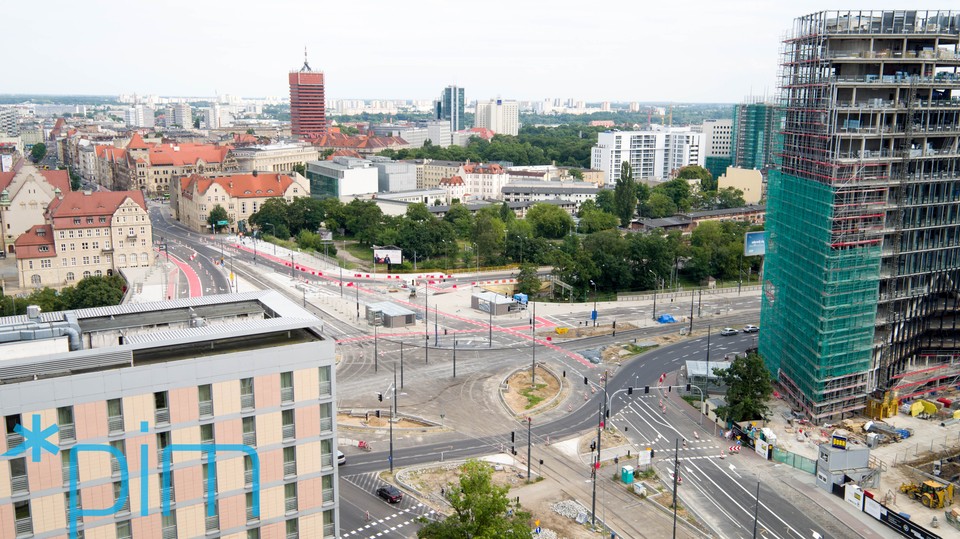 
Rondo Kaponiera prawie gotowe. Najnowsze zdjęcia z lotu ptaka