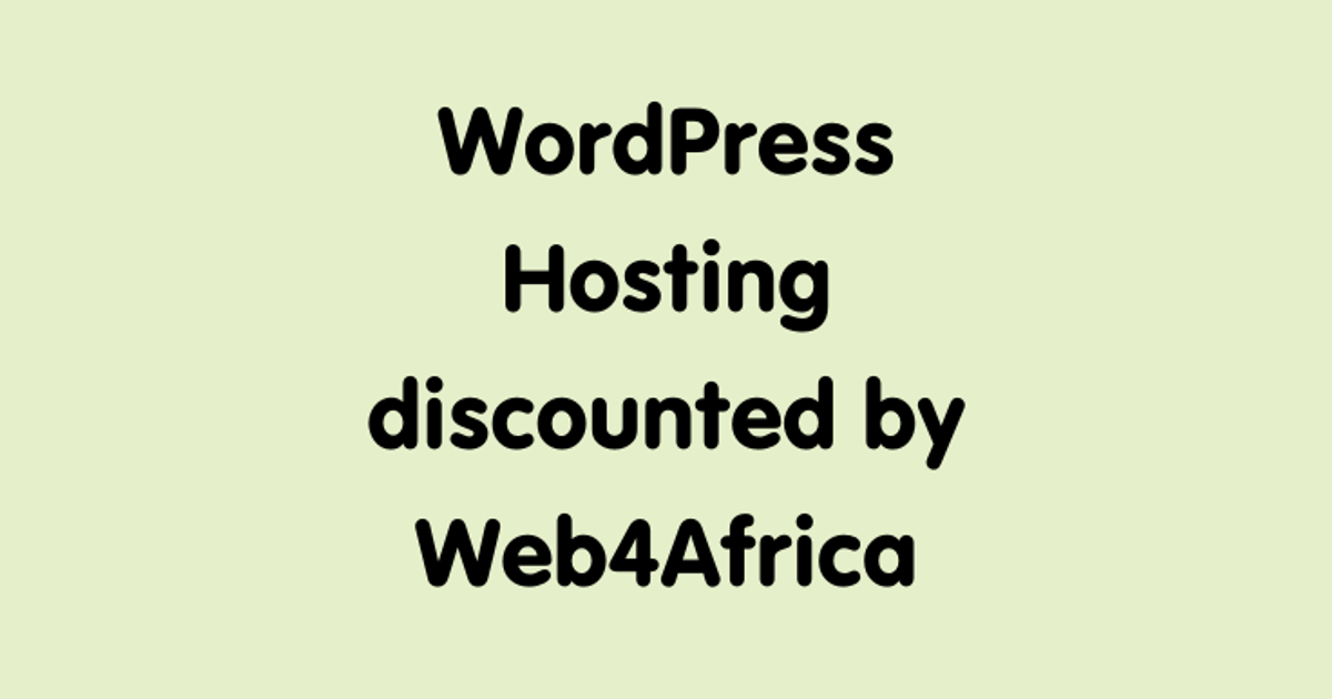 WordPress Hosting discounted by Web4Africa - Vimarsana News