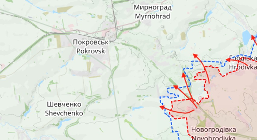 Mapa Pokrovsk