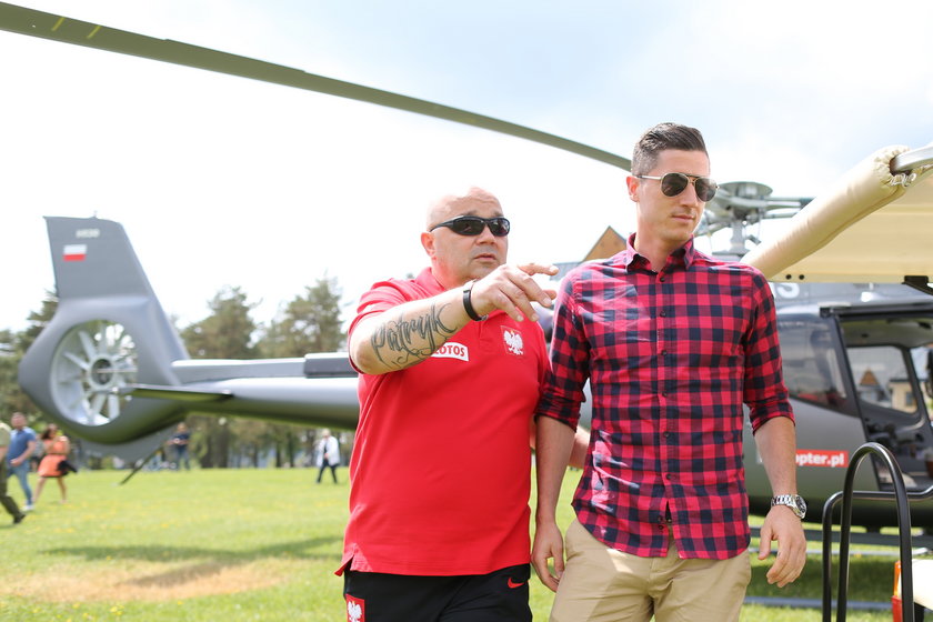 Robert Lewandowski helikopterem trafił na zgrupowanie w Arłamowie