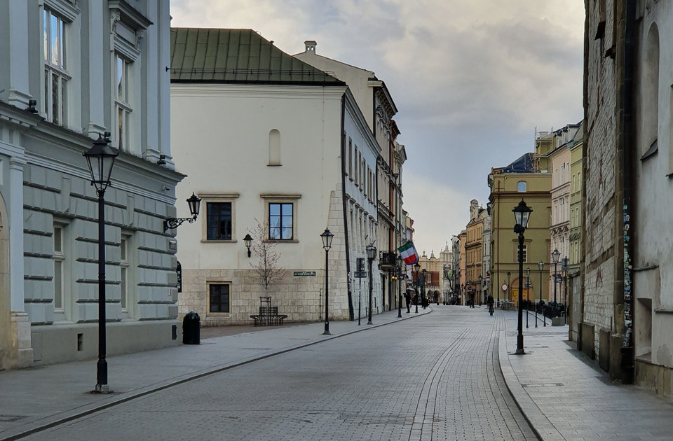 Ulica Grodzka, czyli część Traktu Królewskiego, trasy prowadzącej przez Rynek Główny na Wawel