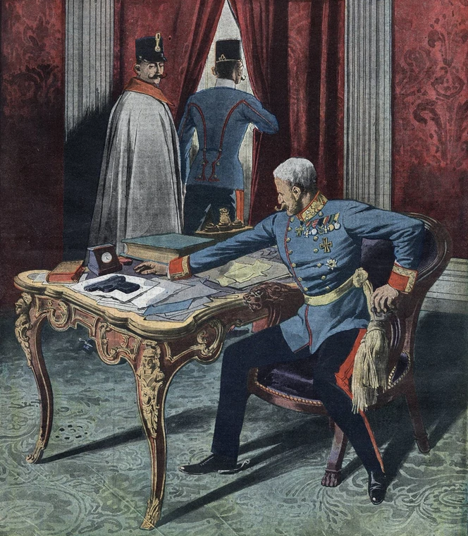 Okładka francuskiego "Le Petit Journal" przedstawiająca scenę samobójstwa Alfreda Redla