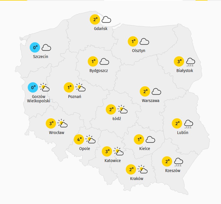 Pogoda w Polsce, 11.12.2020