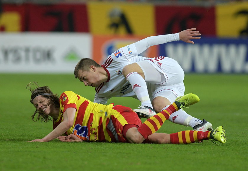 Pilka nozna. Ekstraklasa. Jagiellonia Bialystok - Gornik Zabrze. 14.04.2018