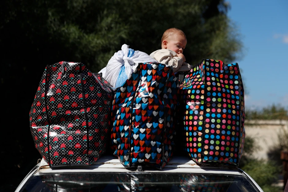Sirijci beže iz Libana usled izraelskih napada, granica Libana i Sirije